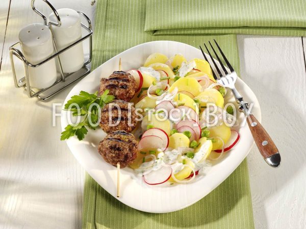 Kartoffelsalat mit Hackbällchen 7