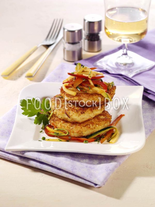 Kartoffelbratlinge mit Gemüse / Lactosefrei