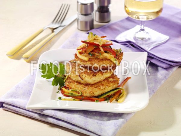 Kartoffelbratlinge mit Gemüse / Lactosefrei 2