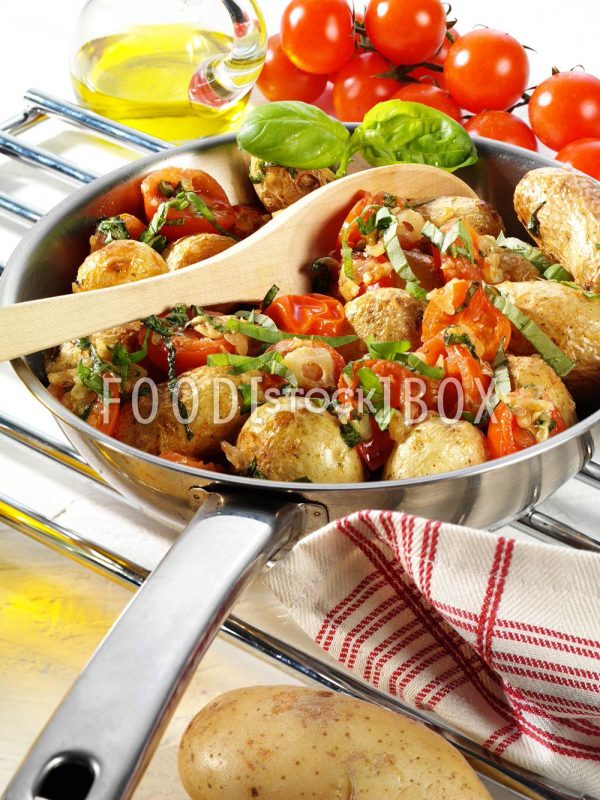 Kartoffel-Bratling-Pfanne mit Tomaten