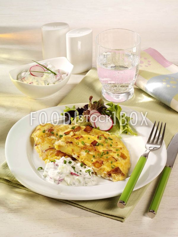 Kartoffelomelett mit Radischen