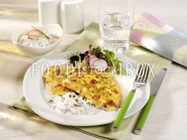 Kartoffelomelett mit Radischen 2