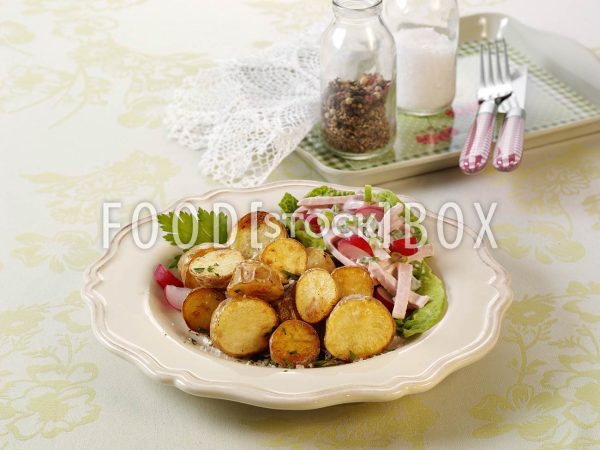 Kartoffelblech mit Fleischsalat 2
