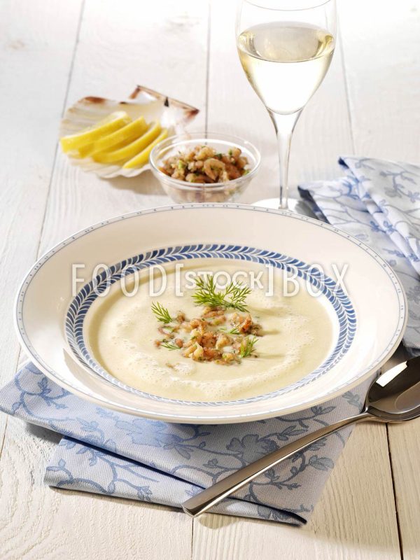 Kartoffelsuppe mit Krabben