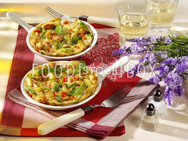 Kartoffelomelette mit Gemüse