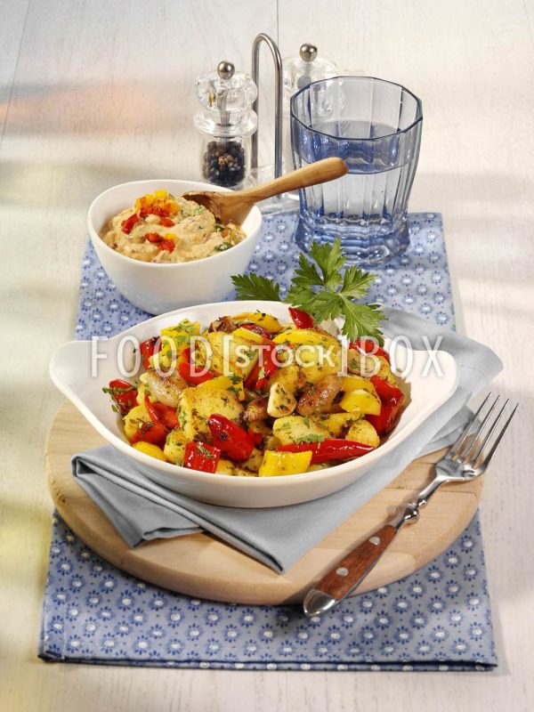 Kartoffelpfanne mit Paprika-Quark / Diabetiker