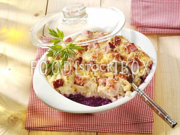 Kassler-Rotkohl-Auflauf