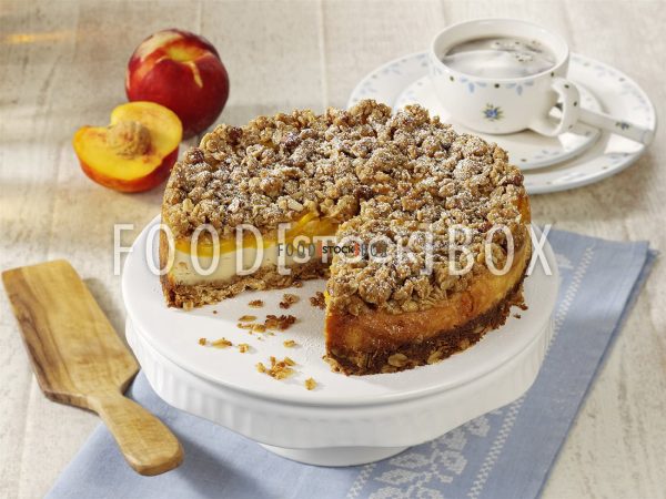Knusperkuchen mit Pfirsichen
