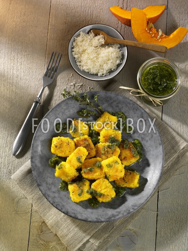 Kürbisgnocchi mit Pesto