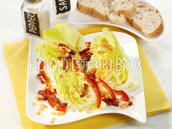 Kopfsalat mit Linsen-Vinaigrette 4