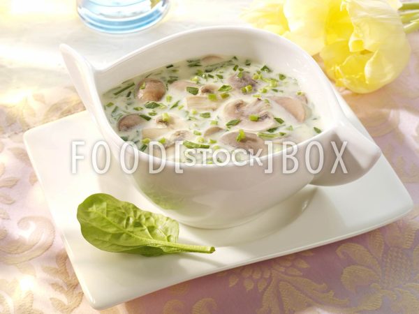 Kräutersuppe mit Champinons
