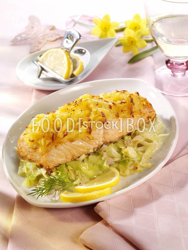 Lachs gratiniert