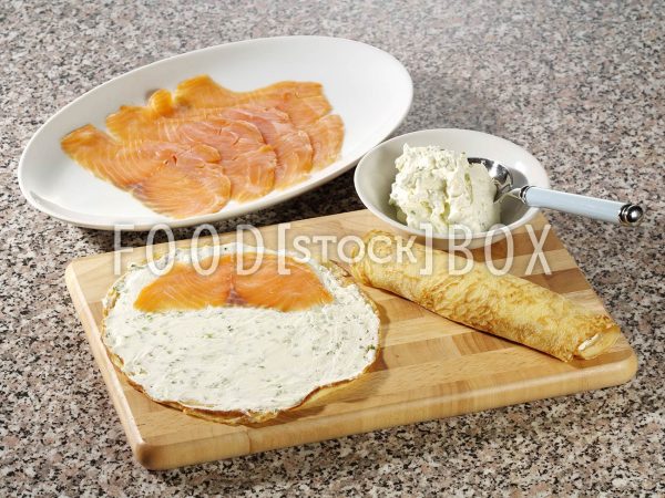 Lachsröllchen Step 1