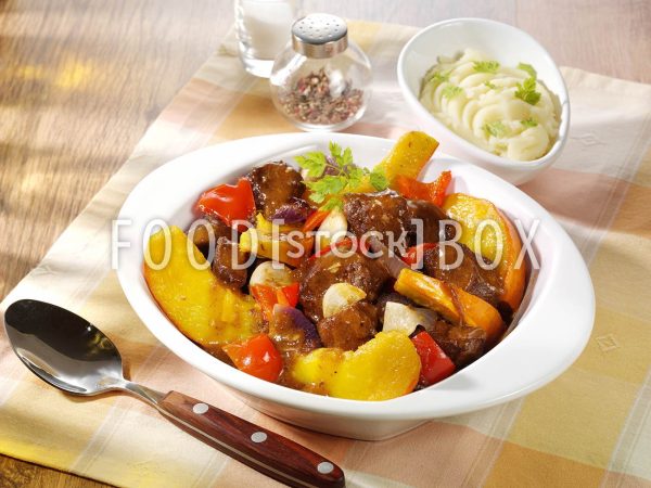 Lammragout mit Kürbis