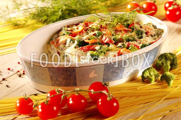 Lasagne mit Lachs und Tomaten