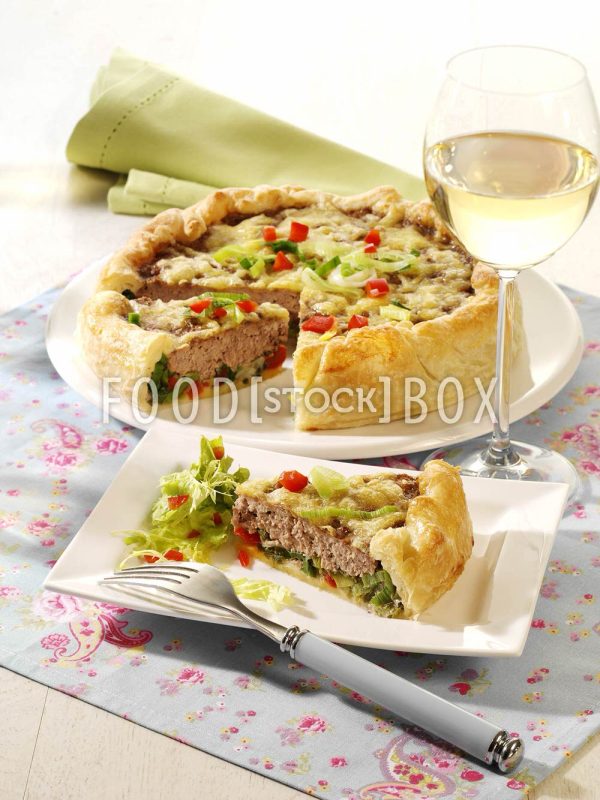 Lauch-Fleisch-Torte / Diabetiker