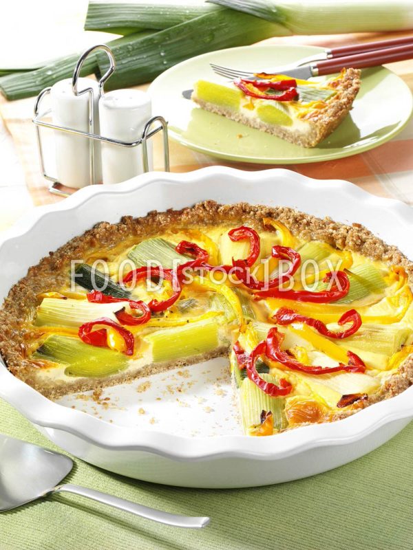 Gefüllte Lauchquiche