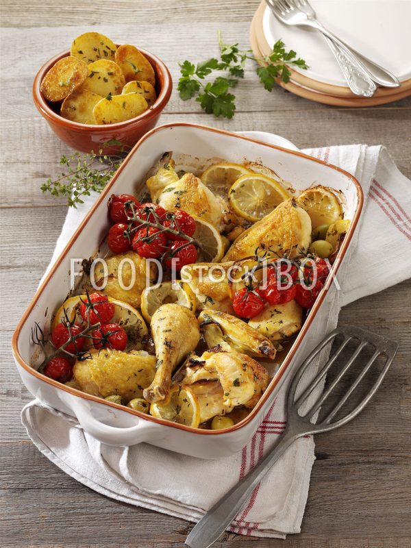 Mediterranes Huhn aus dem Ofen