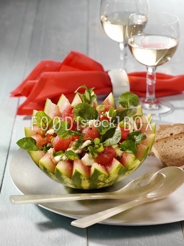 Melonen-Mozzarella-Salat