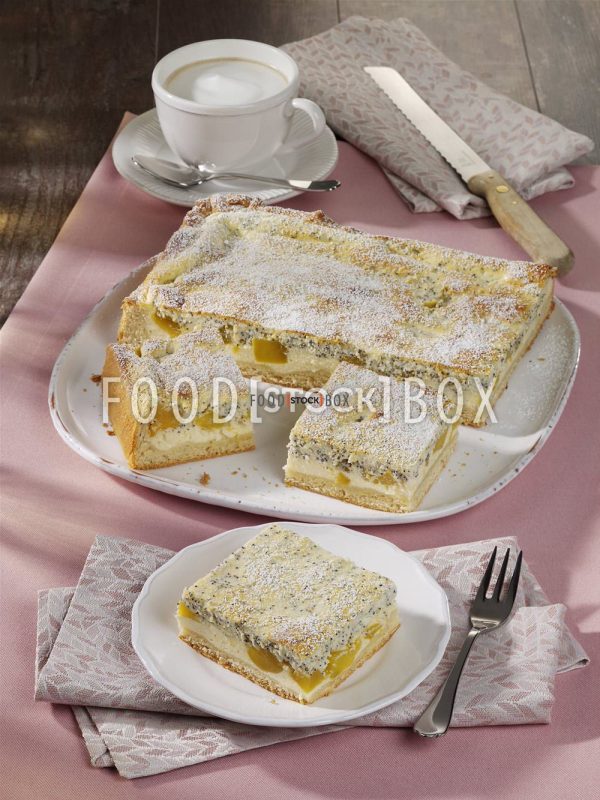 Mohn-Käsekuchen mit Mango