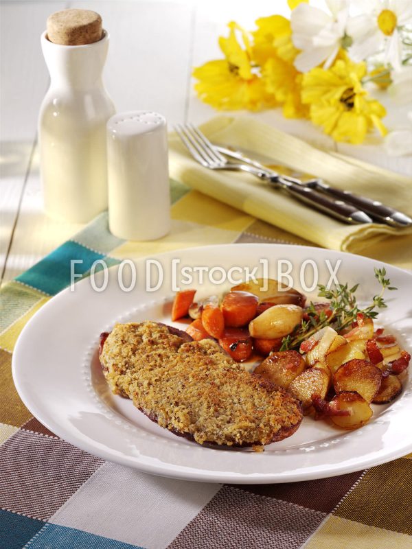 Ofenschnitzel mit Senfkruste
