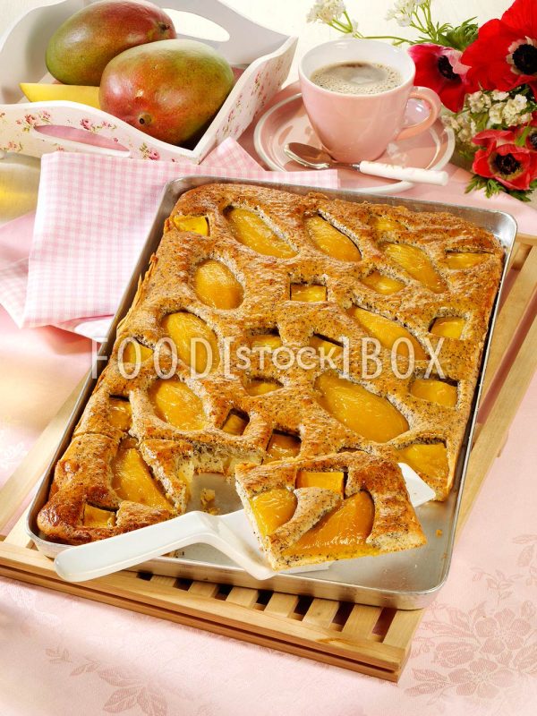 Mango-Mohnkuchen vom Blech