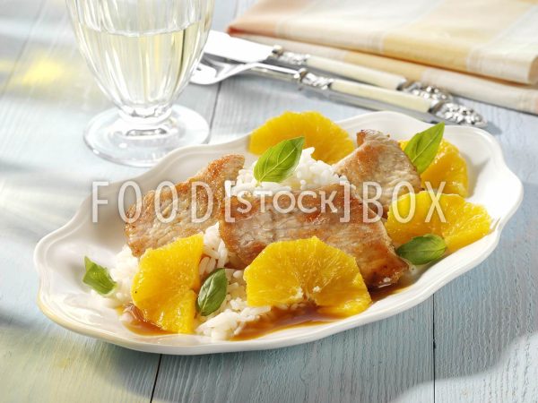 Marinierte Putenschnitzel mit Orangen