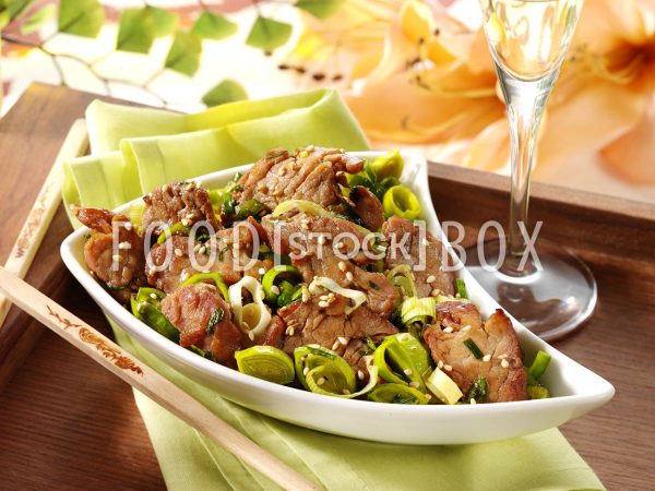 Mariniertes Schweinefleisch