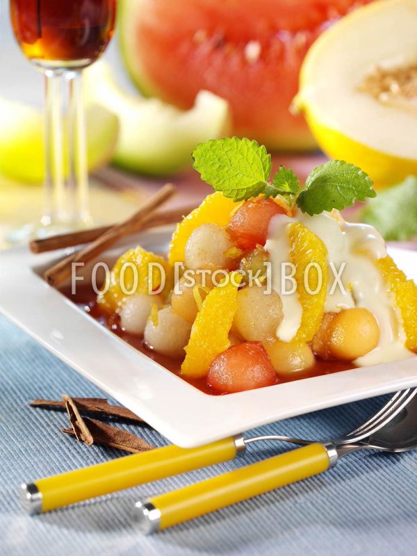 Melonensalat mit Orangen