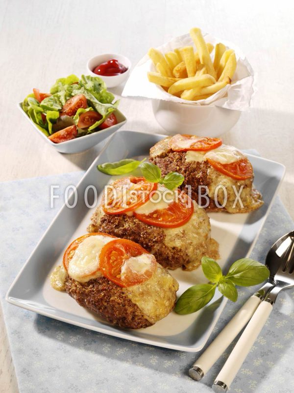 Mini-Hackbraten mit Tomate und Mozzarella