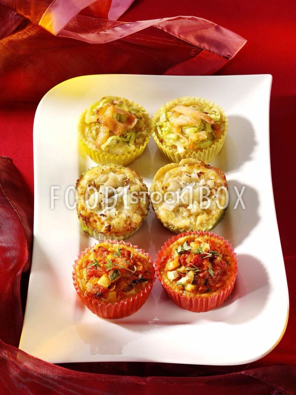 Mini-Tartlettes mit drei verschiedenen Füllungen
