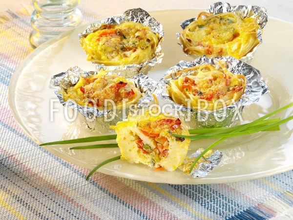 Nudelnester aus der Muffinform