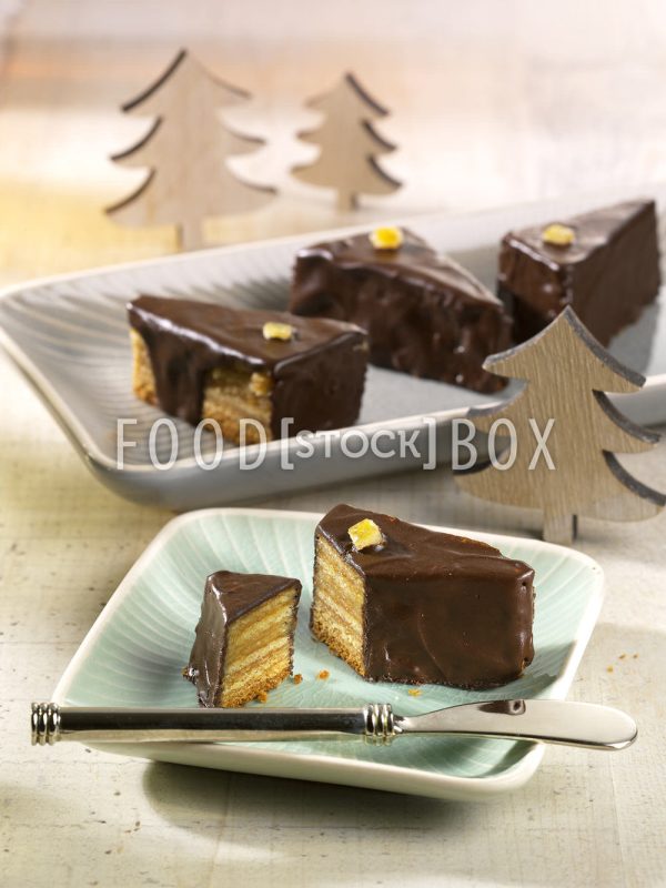Orangen-Baumkuchen-Ecken