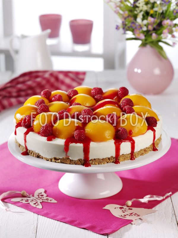 Pfirsich-Melba-Käsekuchen