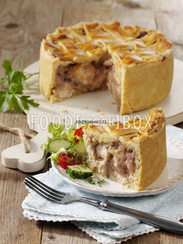 Pikanter Hähnchen-Käse-Kuchen