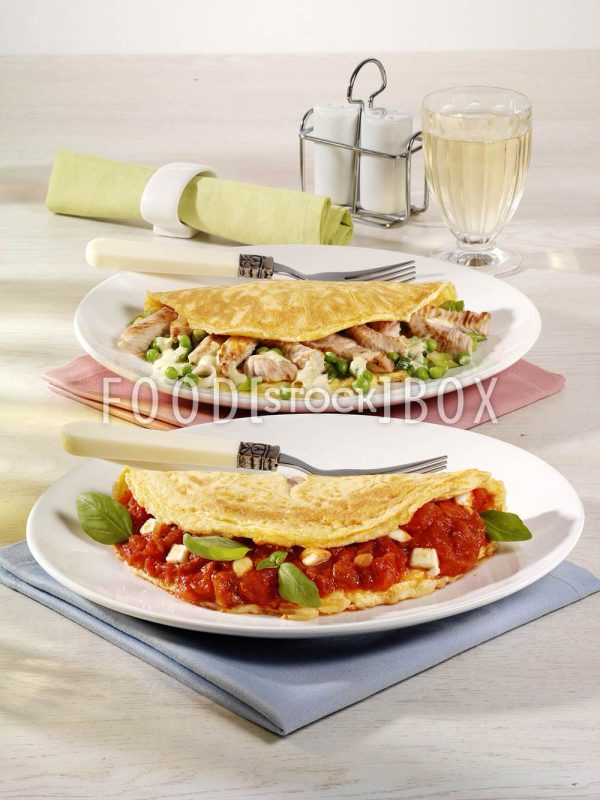 Omelett mit Putencurry