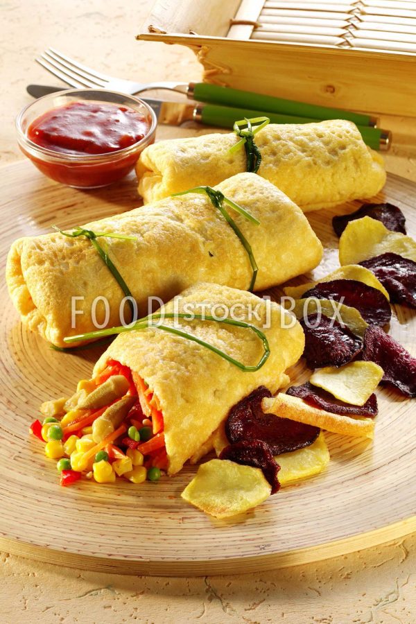 Omelettröllchen mit Gemüse 2