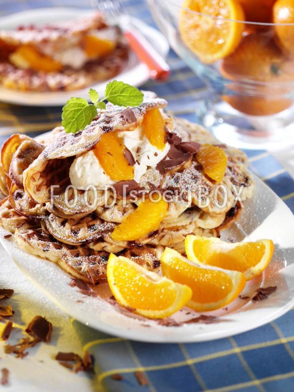 Orangen-Waffeln