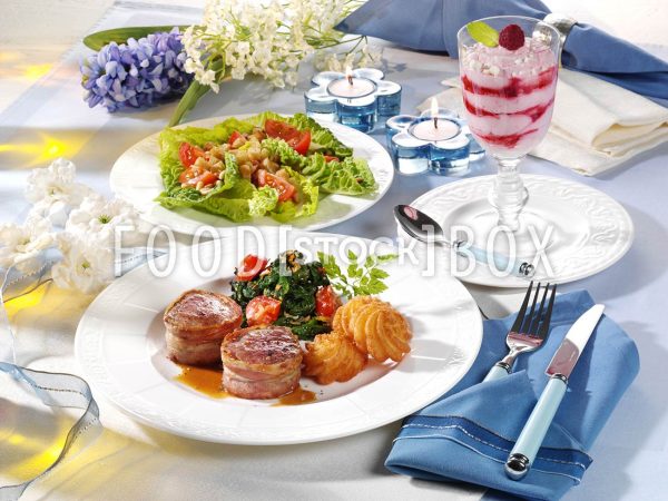 Schweinemedaillons mit Spinat 1