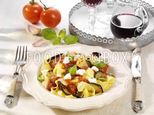 Pappardelle mit Auberginen 2