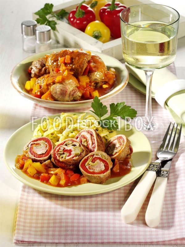 Paprika-Kalbs-Rouladen