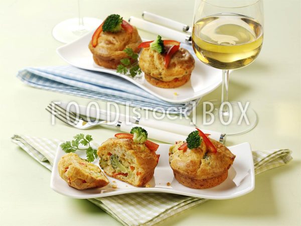 Paprika-Muffin mit Broccoli 2