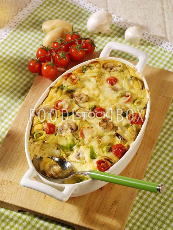 Pilz-Auflauf mit Tomaten