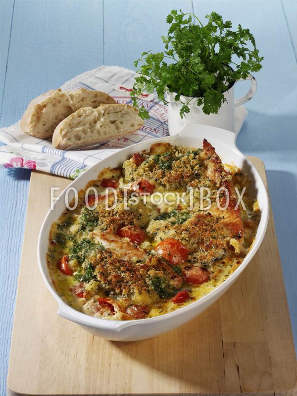 Pute mit Kräuterbutterkruste