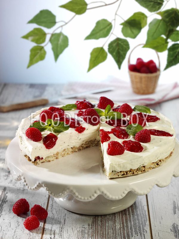 Quarktorte mit Pfefferminz