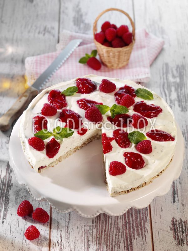 Quarktorte mit Pfefferminz 2