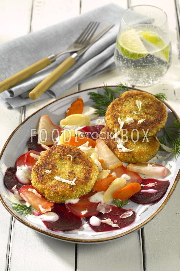 Quinoa-Frikadellen mit Bunte-Bete-Salat 2