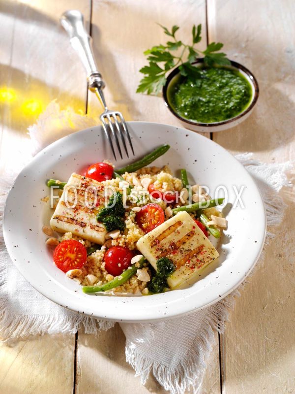 Salat mit Grillkäse