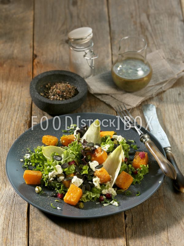 Salat mit gebackenem Kürbis 2