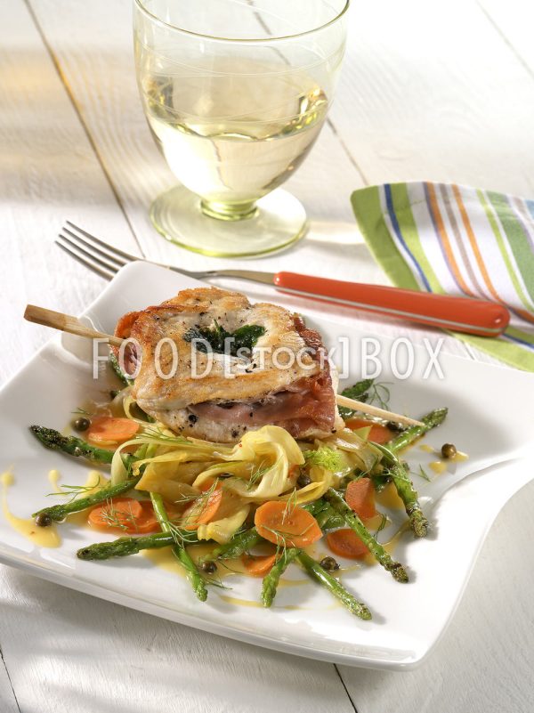 Saltimbocca auf Gemüse